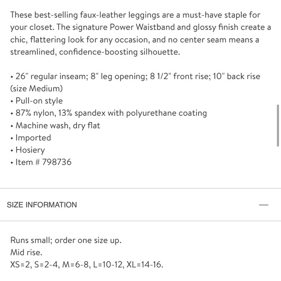 SPANX Faux Leather Leggings - Picture 3 of 5